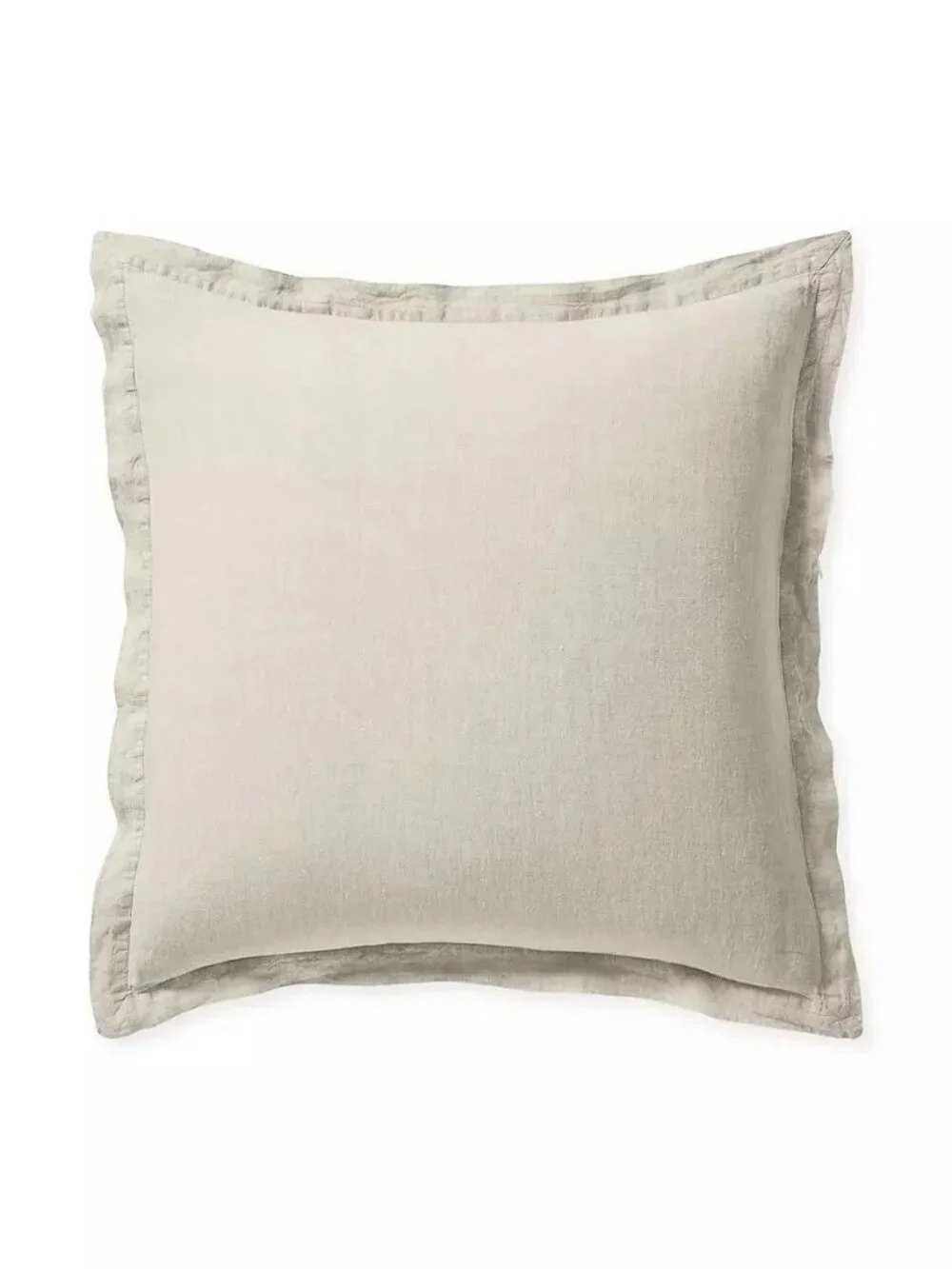 NEW Serena & Lily Cavallo Linen Euro Pillow Shams (Set of 2)-Flax Beige